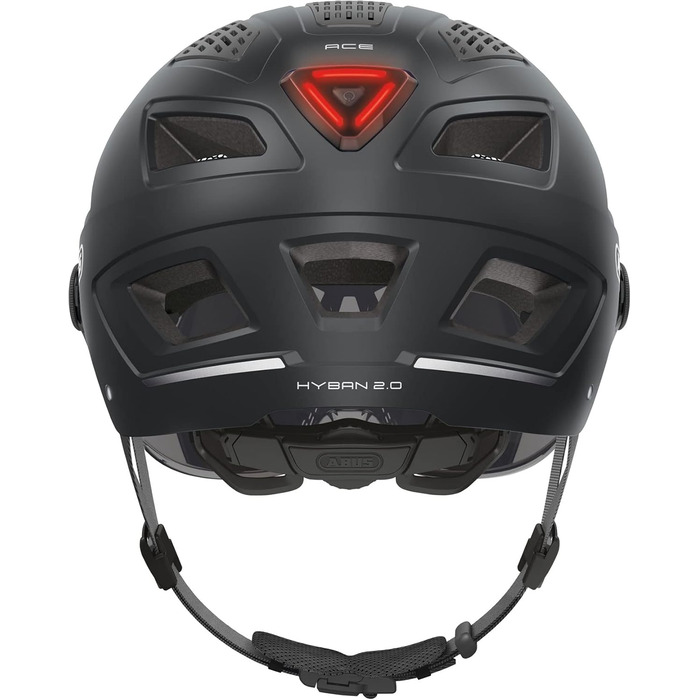 ABUS Hyban 2.0 ACE – міський велосипедний шолом з візором, підсвіткою та ABS-оболонкою для чоловіків і жінок