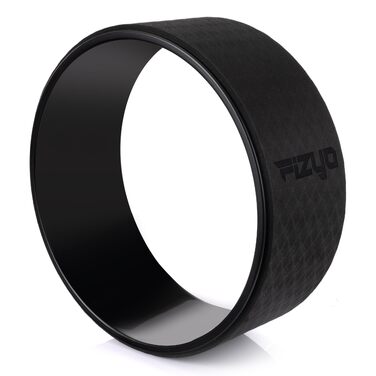 Колесо для йоги Fizyo Yoga Wheel – для розтяжки спини та полегшення болю – стабільне, неслизьке – для йоги, пілатесу, розтяжки (Чорний, 32 см)
