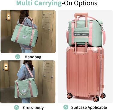 Спортивна сумка Daen: водонепроникна дорожня сумка-мішок для фітнесу та подорожей (синій, зелено-рожевий, M)