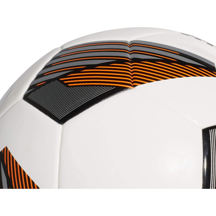 Футбольний м'яч Adidas Tiro LGE Junior 350, розмір 4, білий/чорний/сріблястий/помаранчевий, тренувальний, унісекс