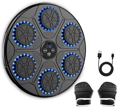 Музичний бокс-тренажер для дому з Bluetooth, рукавичками і рефлекс-тренуванням, для дітей та дорослих, настінний