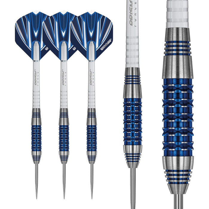 Професійні дротики WINMAU Andy Fordham, 24 г, вольфрамові, сталевий наконечник, набір з оперенням та держателями, спеціальна серія