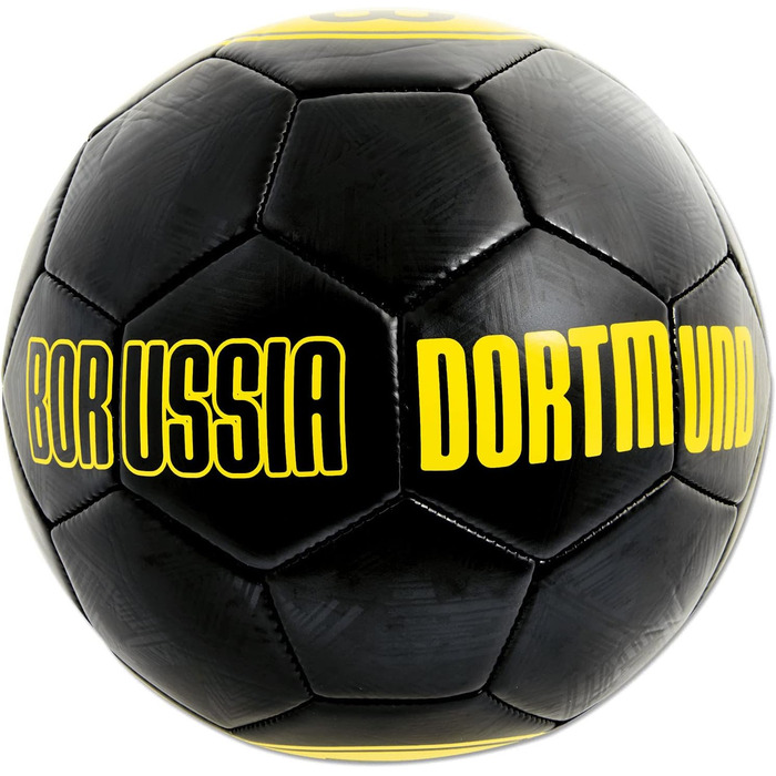 Футбольний м'яч Borussia Dortmund, чорний, розмір 5, унісекс