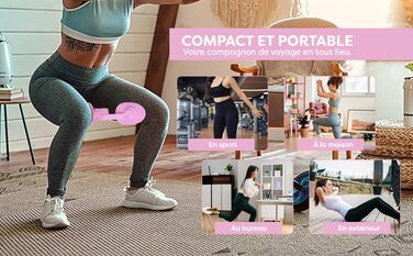 Гімнастичний тренажер Hyptonix для стегон та сідниць з еластичними гумками та сумкою – фітнес аксесуар для жінок, після пологів та реабілітації промежини, фіолетовий