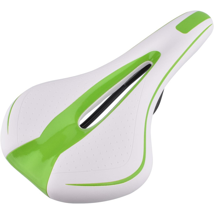 Сідло для гірського велосипеда Robuster, біло-зелене