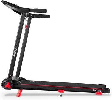 Біговий тренажер FITFIU MC-90 з мотором 2.0 HP, регулюванням швидкості до 14 км/год та нахилом 9%, з підключенням до Kinomap, Zwift та Fitime, динаміком та тримачем для планшета