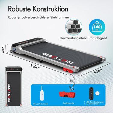 Електричний біговий тренажер BLACK LORD MS2 схил 9%, 3.2 PS, 4-в-1, для дому та офісу, 12 програм, динамік, 140 кг