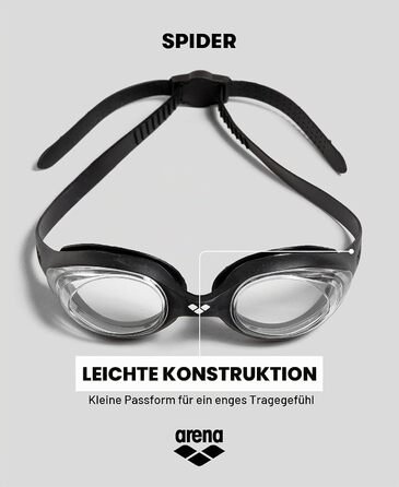 Окуляри для плавання ARENA Spider Anti-Fog Unisex (дорослі), з UV-захистом, силіконовими ущільнювачами (блакитні, smoke-mint-black)