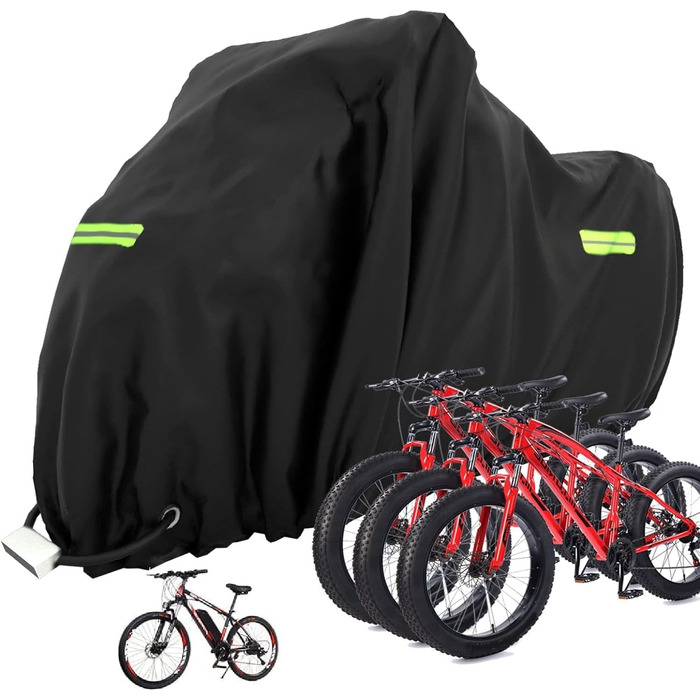 Водонепроникний чохол для велосипеда MOZMY на 1-3 велосипеда, 210x112x112 см, захист від погодних умов, з отворами для замка