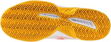 Тенісні кросівки Mizuno Break Shot 5 Junior CC для дітей та підлітків, білий, корал, цитрусовий