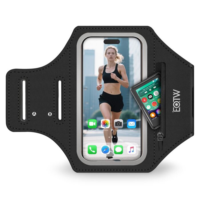 Спортивний браслет EOTW для телефону та AirPods: зручна фіксація на руці, сумісний з iPhone, Galaxy та MP3-плеєрами (5.5'-6.0')