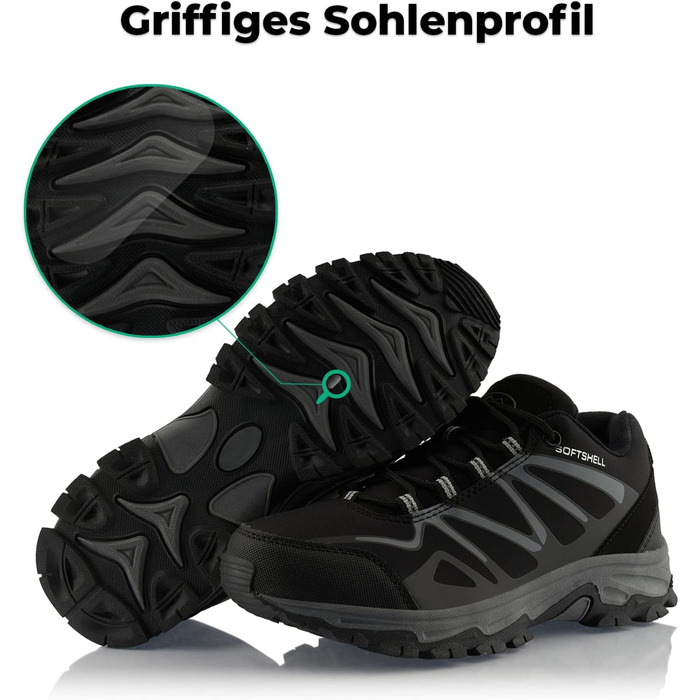 Трекінгові черевики для жінок та чоловіків, дихаючі, чорно-зелені, 36 EU, чорно-сірі