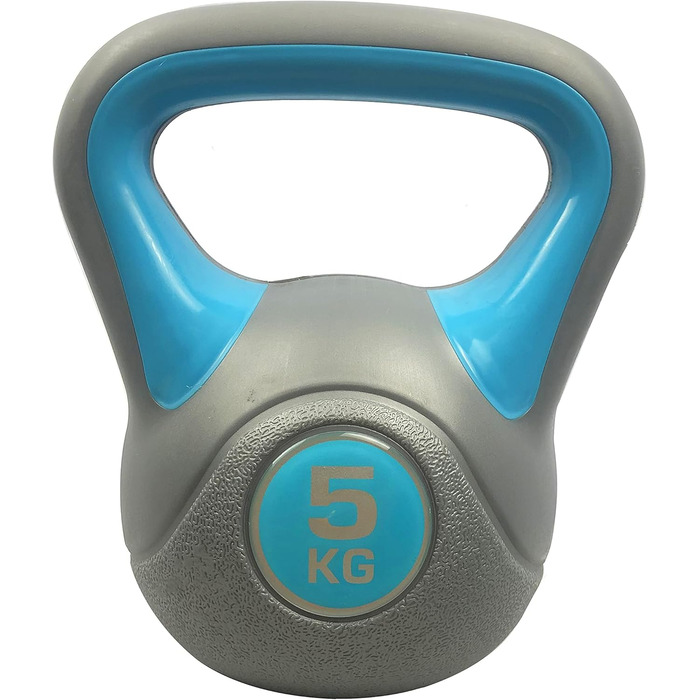 Гиря пластикова для фітнесу 5 кг, Kettlebell, універсальна