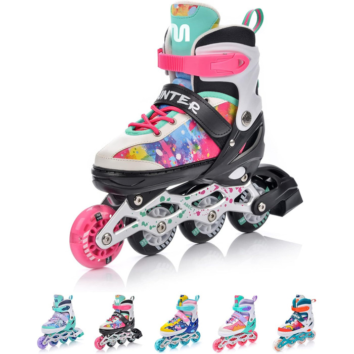 Дитячі ролики Meteor 4in1 з великими колесами, регульовані, карбонові, для дітей