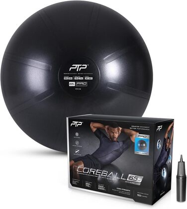 Фітбол PTP Core Ball для дорослих, універсальний, антивибуховий
