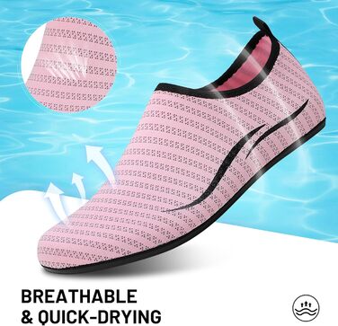 Чоботи для плавання унісекс: легкі, швидковисихаючі, для пляжу, басейну, серфінгу, йоги (36 EU, 2a Рожевий)