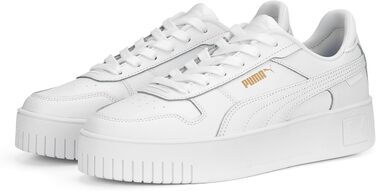 Жіночі кросівки PUMA Carina Street, білі з золотистими деталями, розмір 40 EU