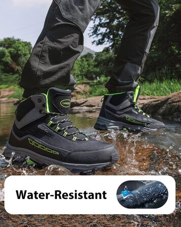 Водонепроникні трекінгові черевики для чоловіків та жінок, Outdoor, розмір 37-46 EU, чорний/зелений