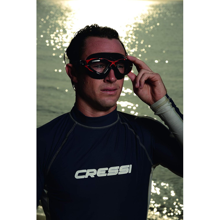 Окуляри для плавання Cressi Planet - універсальні, дорослі, чорно-червоні, для басейну, триатлону та водних видів спорту