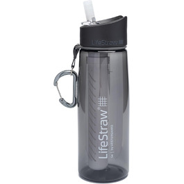 Фільтр-пляшка LifeStraw Go 2 з двоступеневим фільтром, сіра, M, багаторазова