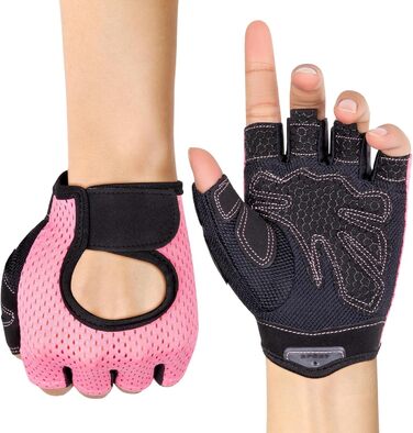 Спортивні рукавички ELLIEX для тренувань: фітнес, важка атлетика, велоспорт, кросфіт (рожеві, M)