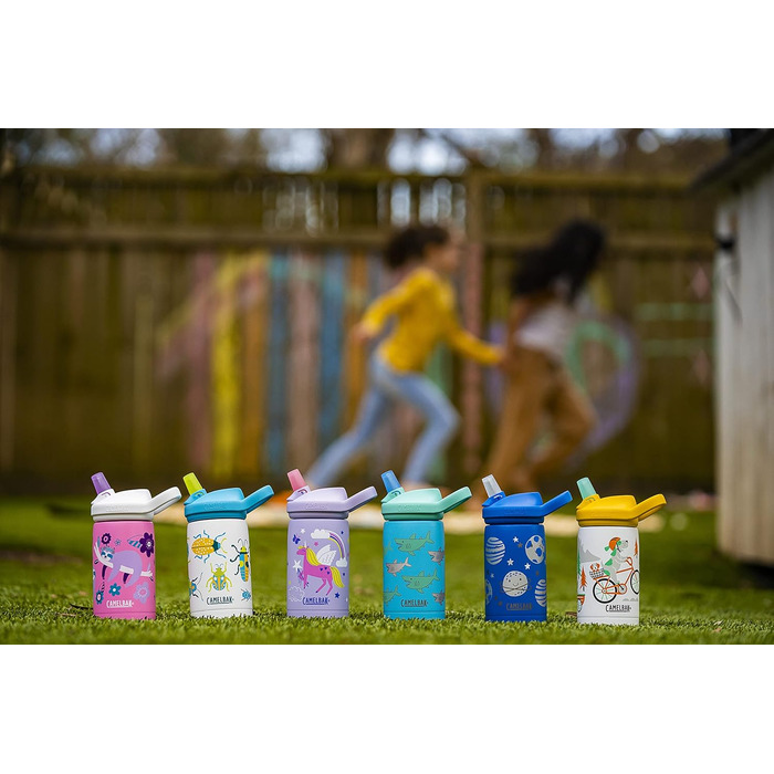 Дитяча вакуумна пляшка CAMELBAK Eddy+ 350 мл з нержавіючої сталі, дизайн Квіти та Лінивець