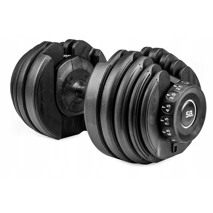 Регульовані гантелі з гумовим покриттям SPORT BLAST 1 x 24 кг