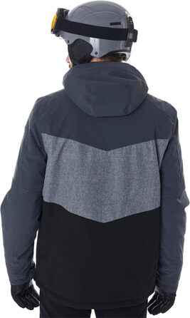 Killtec KSW 45 Mn - чоловіча/жіноча куртка для катання на лижах з капюшоном та снігозахистом, темно-антрацитова