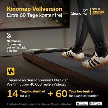 Доріжка для ходьби Skandika Nordik, 6/12 км/год, LED-дисплей, дистанційне керування, з/без нахилу, для дому та офісу