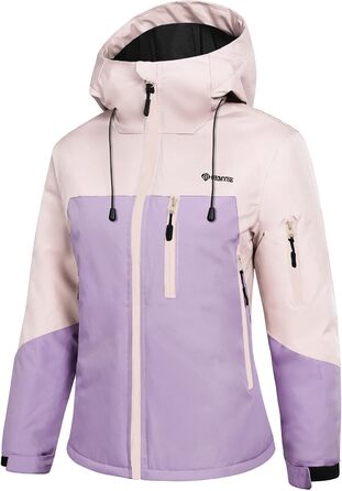 Жіноча лижна куртка GEMYSE з інтегрованими плечовими ременями. Тепла зимова куртка, водонепроникна, вітронепроникна та дихаюча. Снігова куртка для активного відпочинку. Кольори: SakuraRosa, Eisviolett, Morgenvioett. Розмір: L