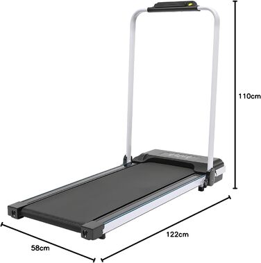 vinnyooc 2-в-1 електрична бігова доріжка, 2.0 к.с., складна, Walking Pad, до 100 кг, 10 км/год, LED-дисплей, для дому, офісу, фітнесу