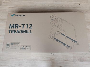 Бігова доріжка Merach для дому, 0.8-8.5 км/год, 3.0 к.с., з поручнями, LED-дисплеєм, для літніх людей, 42x108 см, макс. вага 136 кг, чорна