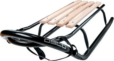 Металевий санний Oslo з спинкою, ременями безпеки, ручкою для штовхання та мішком для ніг. Ідеальний дитячий санки для дітей та дорослих. Витримує до 120 кг (O6 - без мішка для ніг)