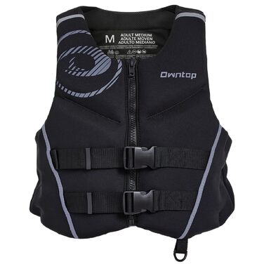 Спасальний жилет Owntop для дорослих XL | Легкий неопреновий жилет | Подвійний захист, для риболовлі, каякінгу, водних видів спорту сірий