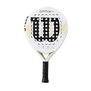 Ракетка для падел Wilson Optix V2 Lite (Біла) - Легка, для початківців, з скловолокном, 45.9x27.6x8.3 см