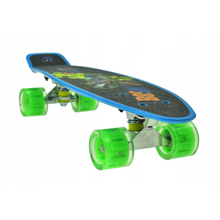 Скейтборд Aurora FB graffiti: 56 см, навантаження до 100 кг, колеса 60 мм 82A, підшипники ABEC-7