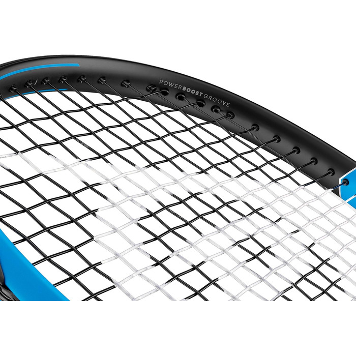 Тенісна ракетка Dunlop FX 500 LS 285г, турнірна, чорна-синя, без струн