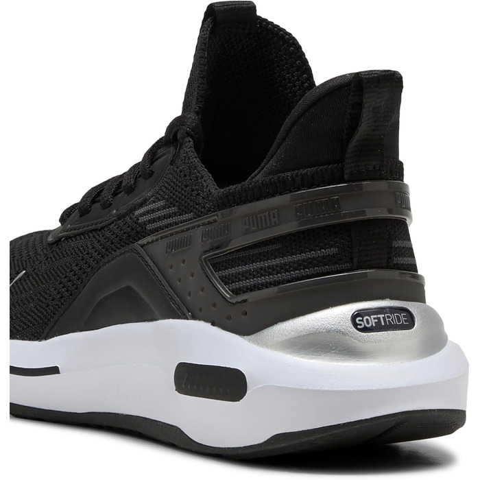 Кросівки Puma Softride Enzo 5 Hype для бігу та вулиці, 44 EU, чорний, білий, срібний