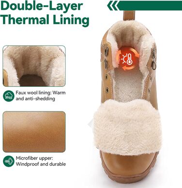 Зимові черевики для чоловіків та жінок – теплі, з підкладкою, снігоступи, легкі, неслизькі, для активного відпочинку та повсякденного носіння (39 EU, Жовтий Gb1172)