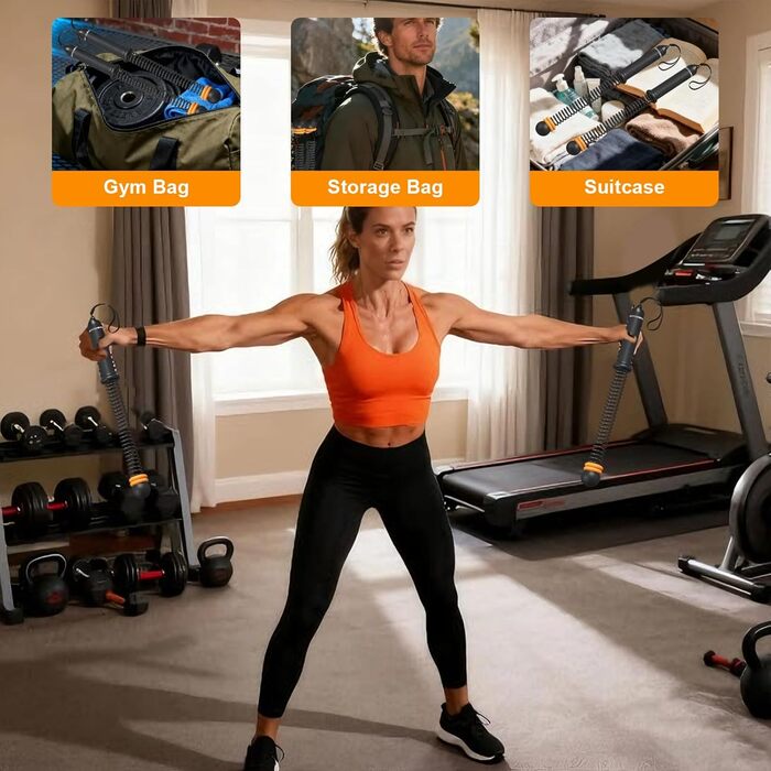 Битва-канат (2 шт.) для фітнесу, тренувань вдома, кардіо, HIIT, з регульованим опором