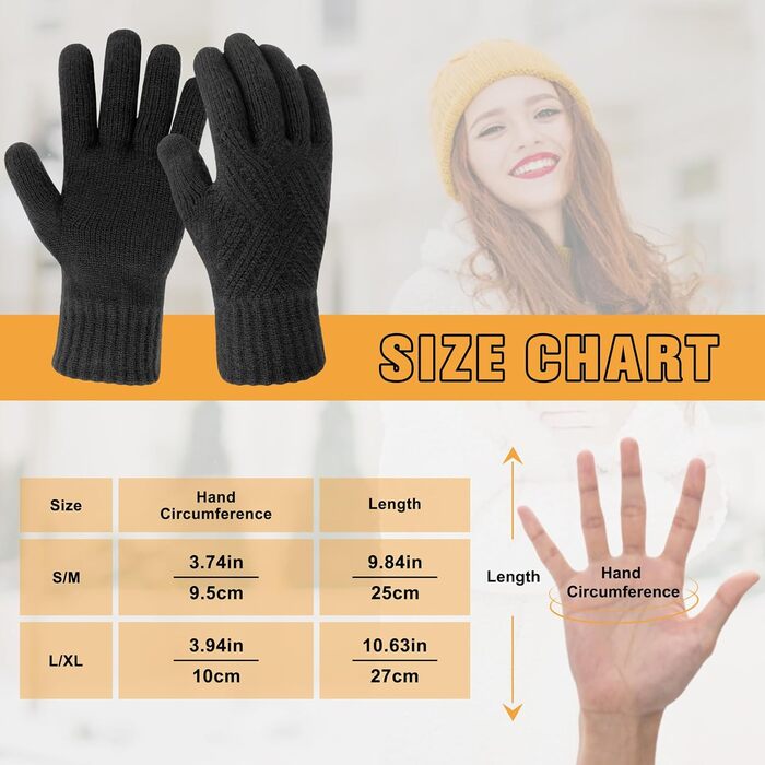 Жіночі зимові рукавички Migliore Wear Thinsulate, теплі сенсорні рукавички для спорту, велоспорту, риболовлі, L-XL, чорні