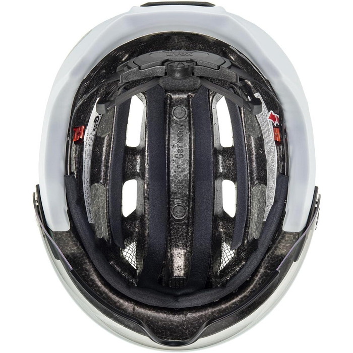 Велошолом Uvex Finale Visor V з візором і LED-ліхтарем, для міста, унісекс, мохово-зелений матовий, 52-57 см
