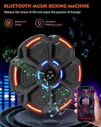 Музична боксерська машина для дорослих Snawowo - LED-дисплей, Bluetooth, 9 режимів швидкості, підрахунок ударів