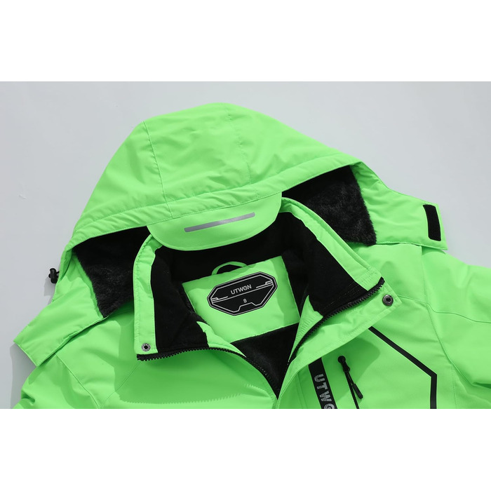 Чоловіча зимова куртка для сноуборду, тепла, водонепроникна, вітронепроникна, з капюшоном, яскраво-зелена