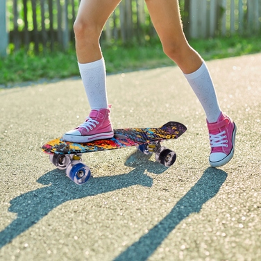 Скейтборд MalPlay Fiszka зі світлодіодними колесами 60 мм, 56x15 см, підшипники ABEC-7