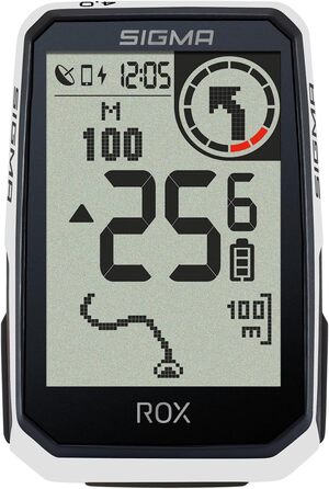 Велокомп'ютер SIGMA ROX 4.0 Special Edition GPS бездротовий з навігацією та датчиком для електронного велосипеда (білий)