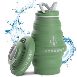Складна пляшка для води HYDAWAY 500 мл, силіконова, з носиком, для подорожей, харчовий силікон