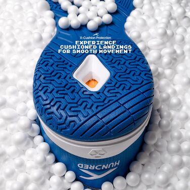 Професійне бадмінтонне взуття HUNDRED Raze для дітей/юніорів | Матеріал верху: поліестер, підошва: гума | Підходить для залу, тенісу/сквошу (37 EU, Blue White)