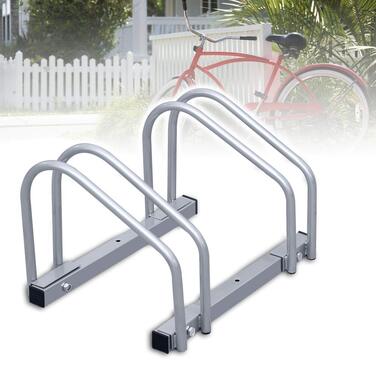 Підставка для велосипедів на 6 велосипедів, металева, оцинкована, 2 шт.