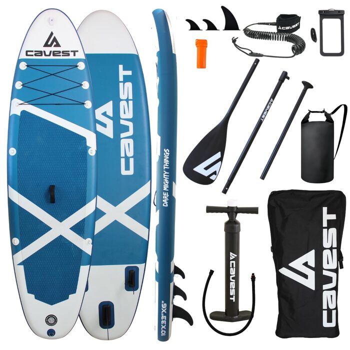 Надувне SUP-борд Stand Up Paddle Board для дорослих та дітей, блакитний, висока стабільність